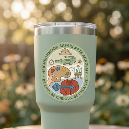 Neighborhood Safari Badge Sticker • Arts Academy Patch Style • Cute Illustrated Badge