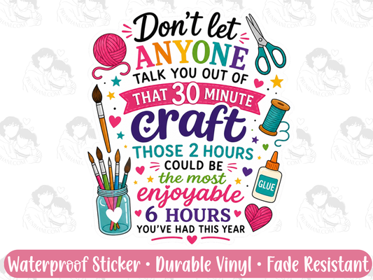 30 Minute Craft Therapy Sticker for ADHD Craft Goblins & Overstimulated Makers