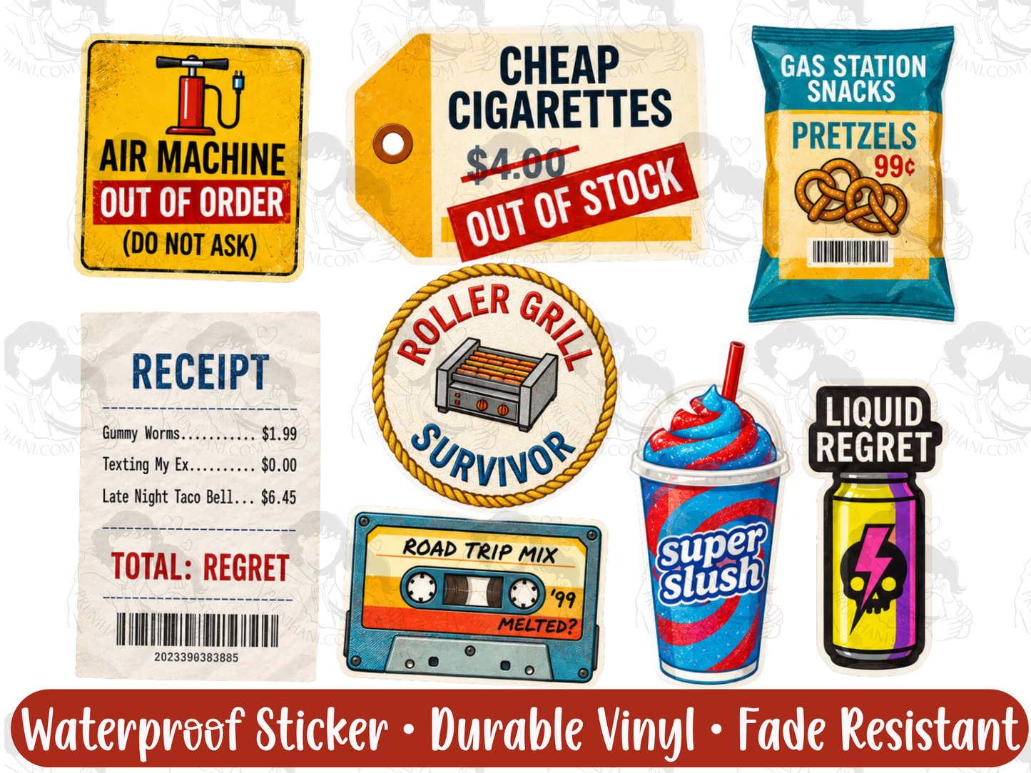 American Roadtrip Regret Sticker | Funny Gas Station Humor Vinyl Decal