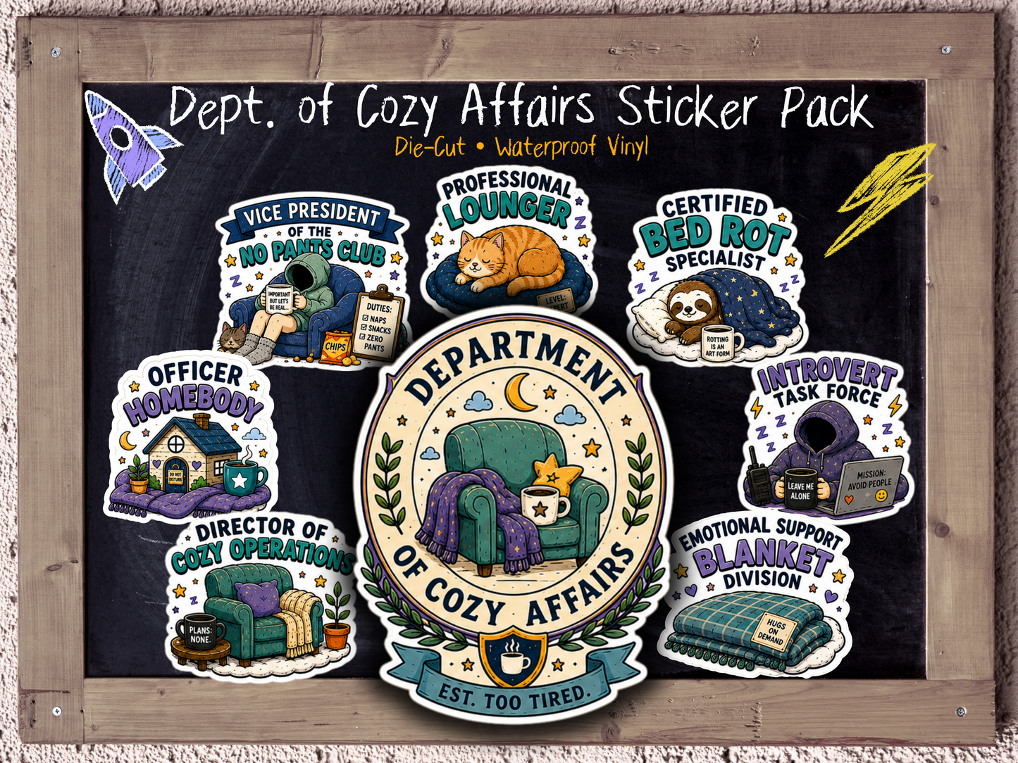 Dept of Cozy Affairs Sticker Pack