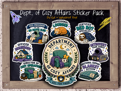 Dept of Cozy Affairs Sticker Pack