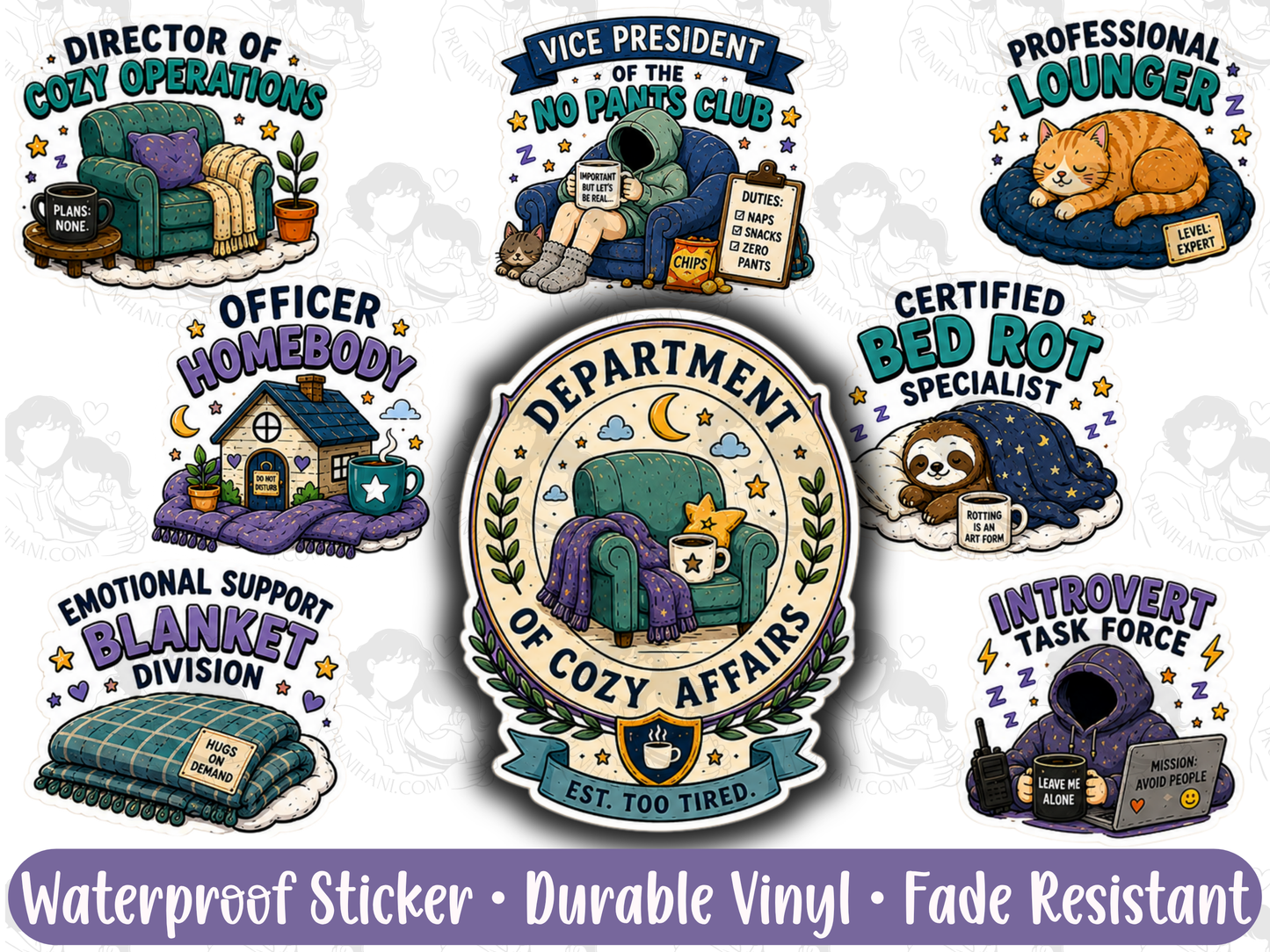 Dept of Cozy Affairs Sticker Pack