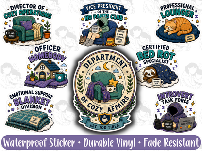 Dept of Cozy Affairs Sticker Pack