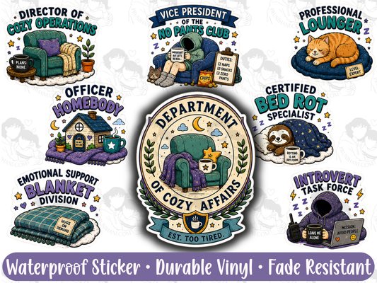 Dept of Cozy Affairs Sticker Pack