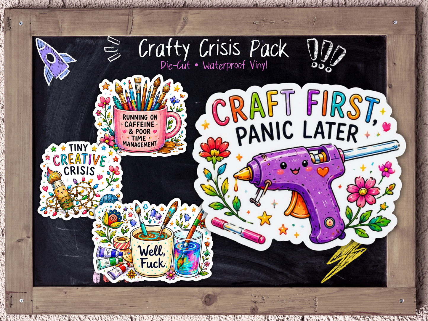 Crafty Crisis Sticker Pack