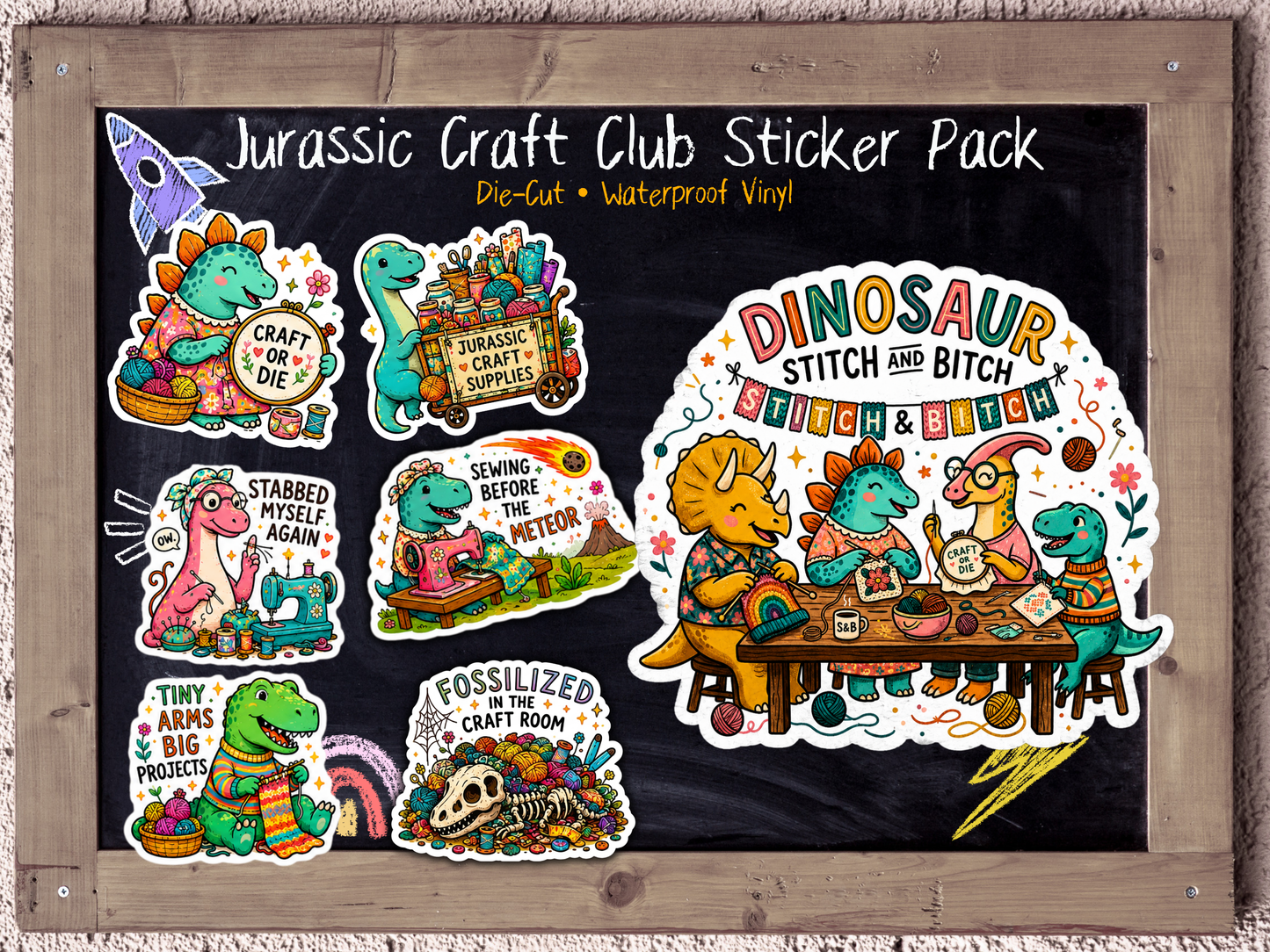 Jurassic Craft Club Sticker Pack