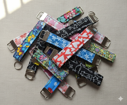 Mystery Wristlet Key Fob - Surprise Fabric Keychain