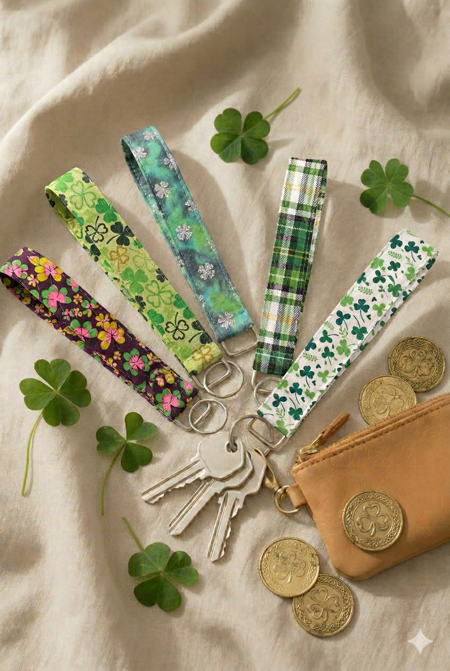 St. Patrick's Day Key Strap Wristlet