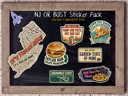 NJ OR BUST Sticker Pack