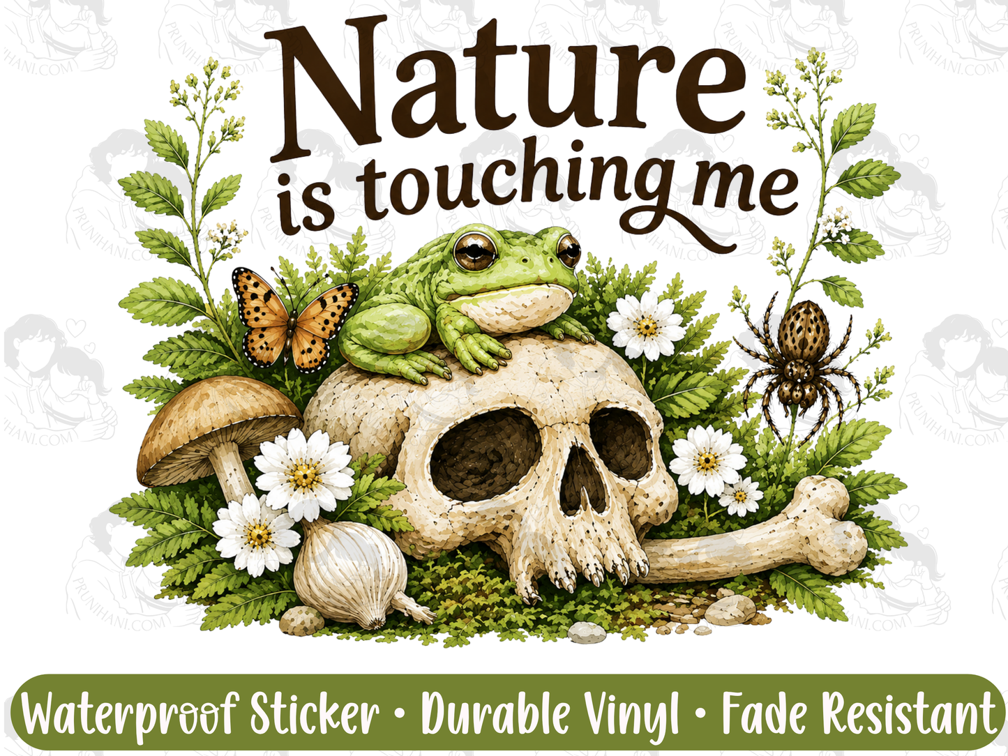 Nature Is Touching Me Sticker | Funny Introvert Nature Vinyl Decal