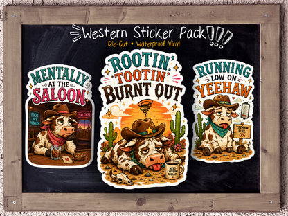 Burnt Out Cowboy Sticker Pack