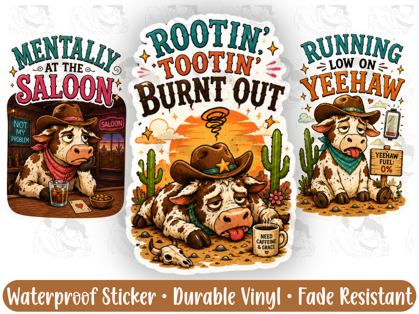 Burnt Out Cowboy Sticker Pack