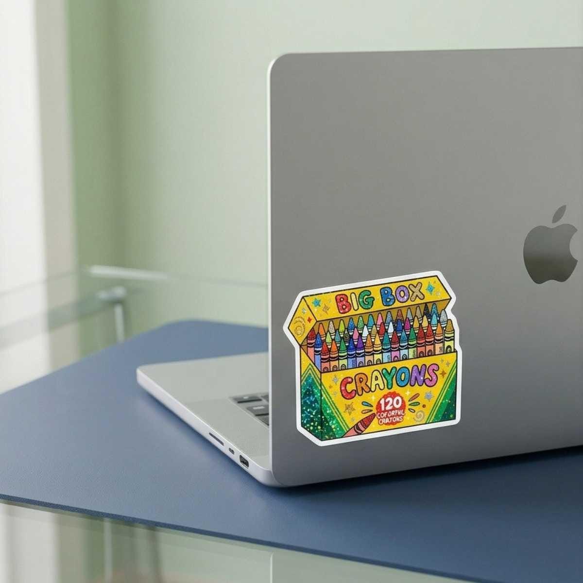 Big Box Crayons Sticker for Former Gifted Kids with Anxiety & Nostalgia Problems