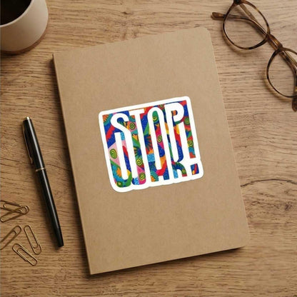 STOP WAR Retro Peace Sticker for Anxious Millennials, Alt Girls & Kidcore Lovers