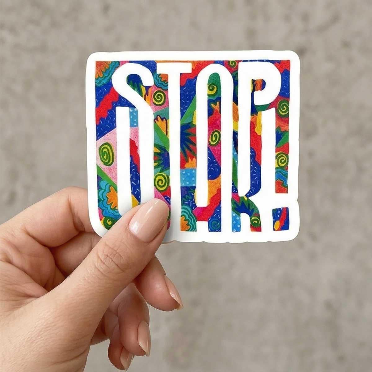 STOP WAR Retro Peace Sticker for Anxious Millennials, Alt Girls & Kidcore Lovers