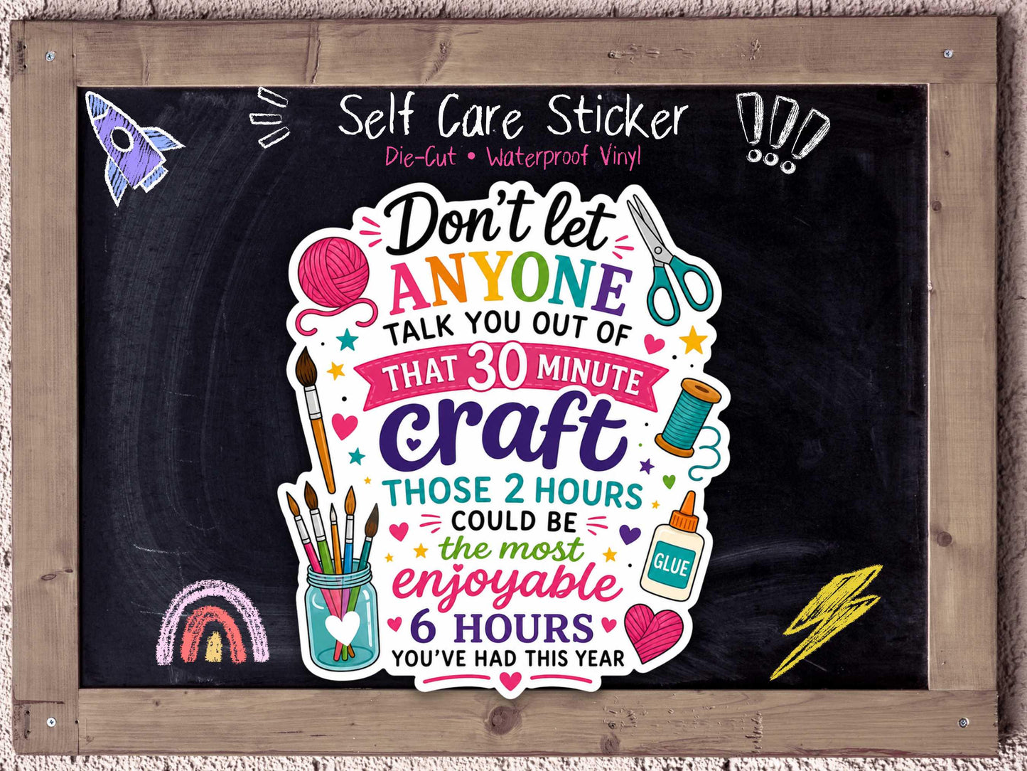 30 Minute Craft Therapy Sticker for ADHD Craft Goblins & Overstimulated Makers